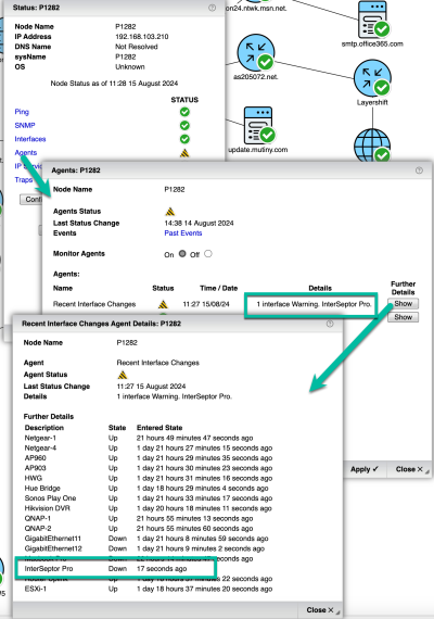 Recent Interface Agent panel